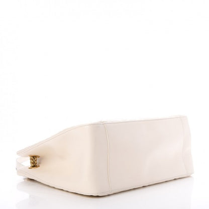 Gucci Calfskin Matelasse Medium GG Marmont Shoulder Tote Bag White 5 of 8