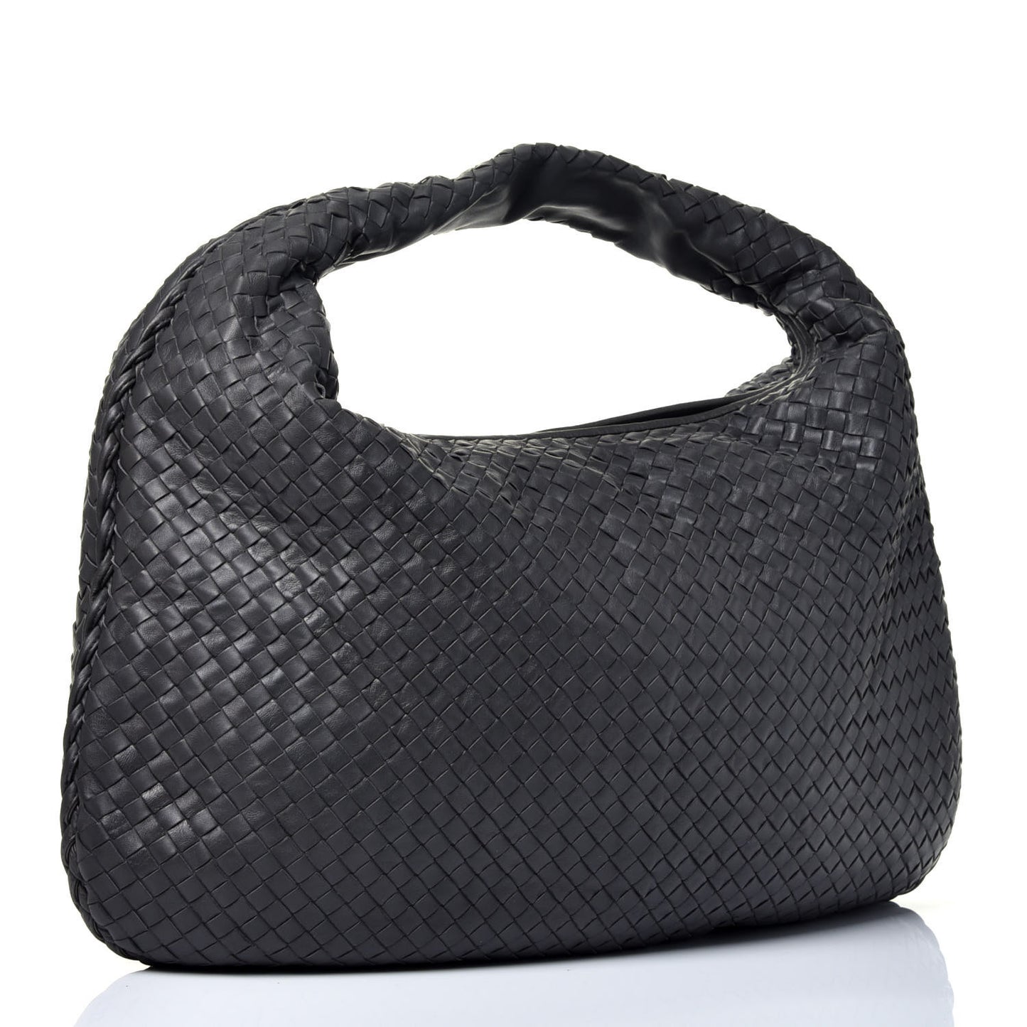 Nappa Intrecciato Large Veneta Hobo Grey