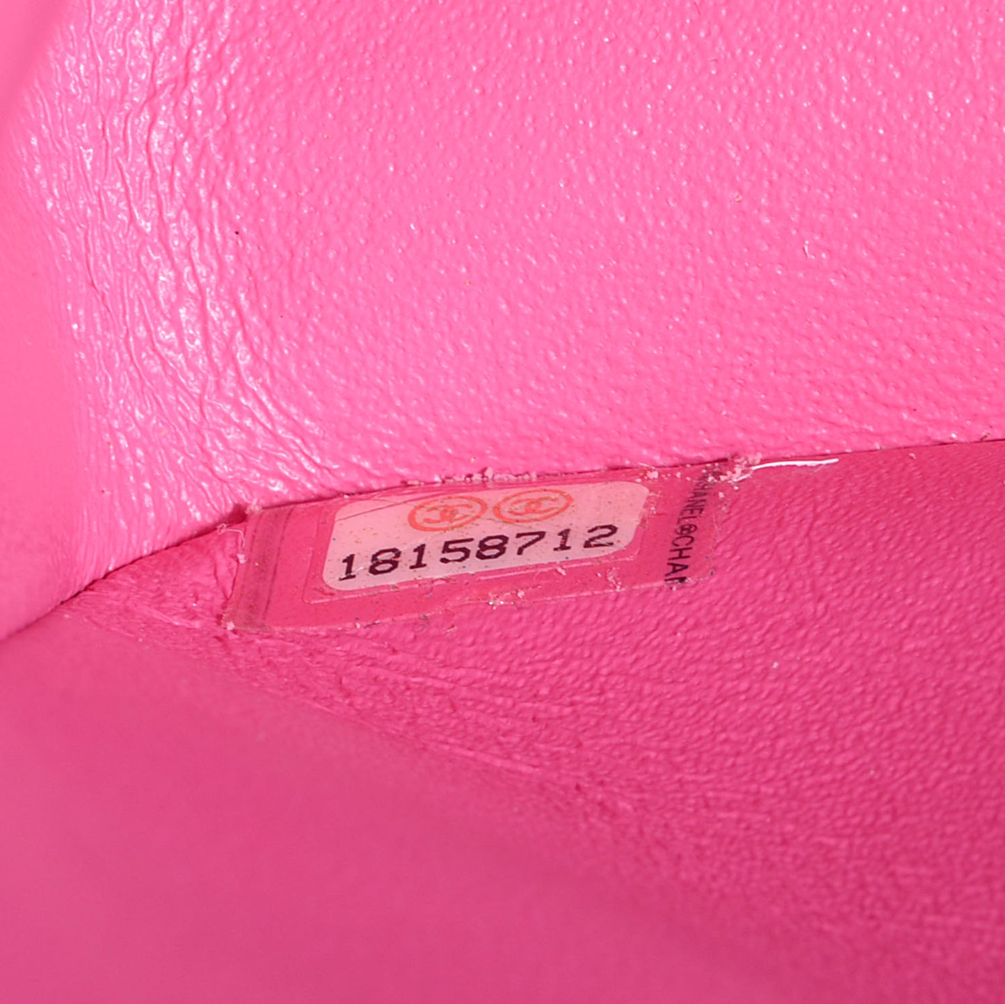 Iridescent Caviar Jumbo Double Flap Hot Pink