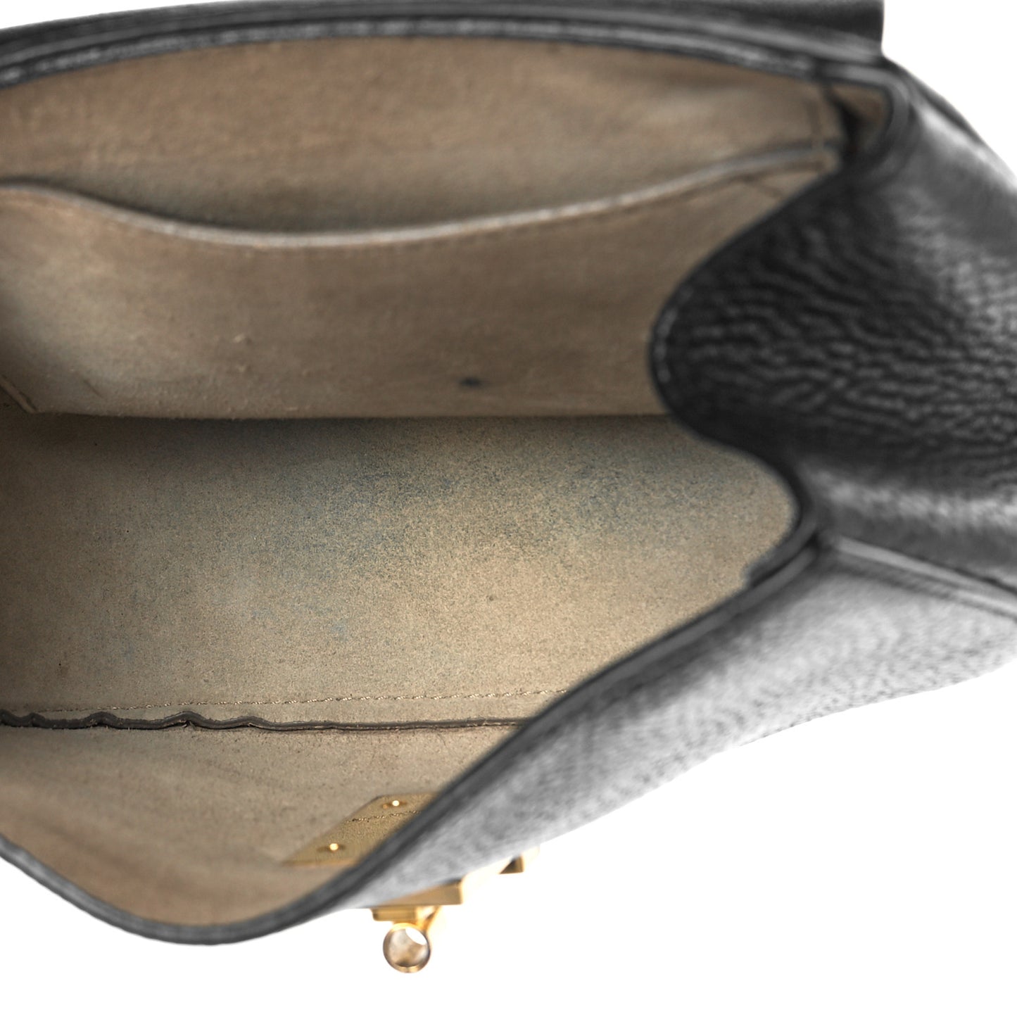 Grained Lambskin Mini Drew Shoulder Bag Black