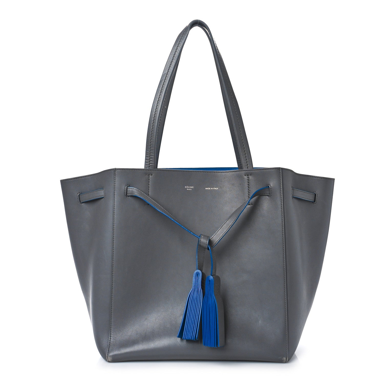 Celine Smooth Calfskin Small Belt Cabas Light Anthracite 1 of 9