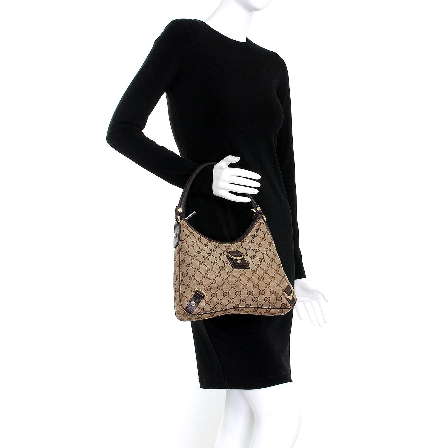 Gucci Monogram Medium Abbey D Ring Hobo Brown 2 of 11