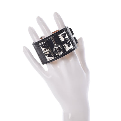 Hermes Lizard Collier De Chien CDC Bracelet Black 2 of 7