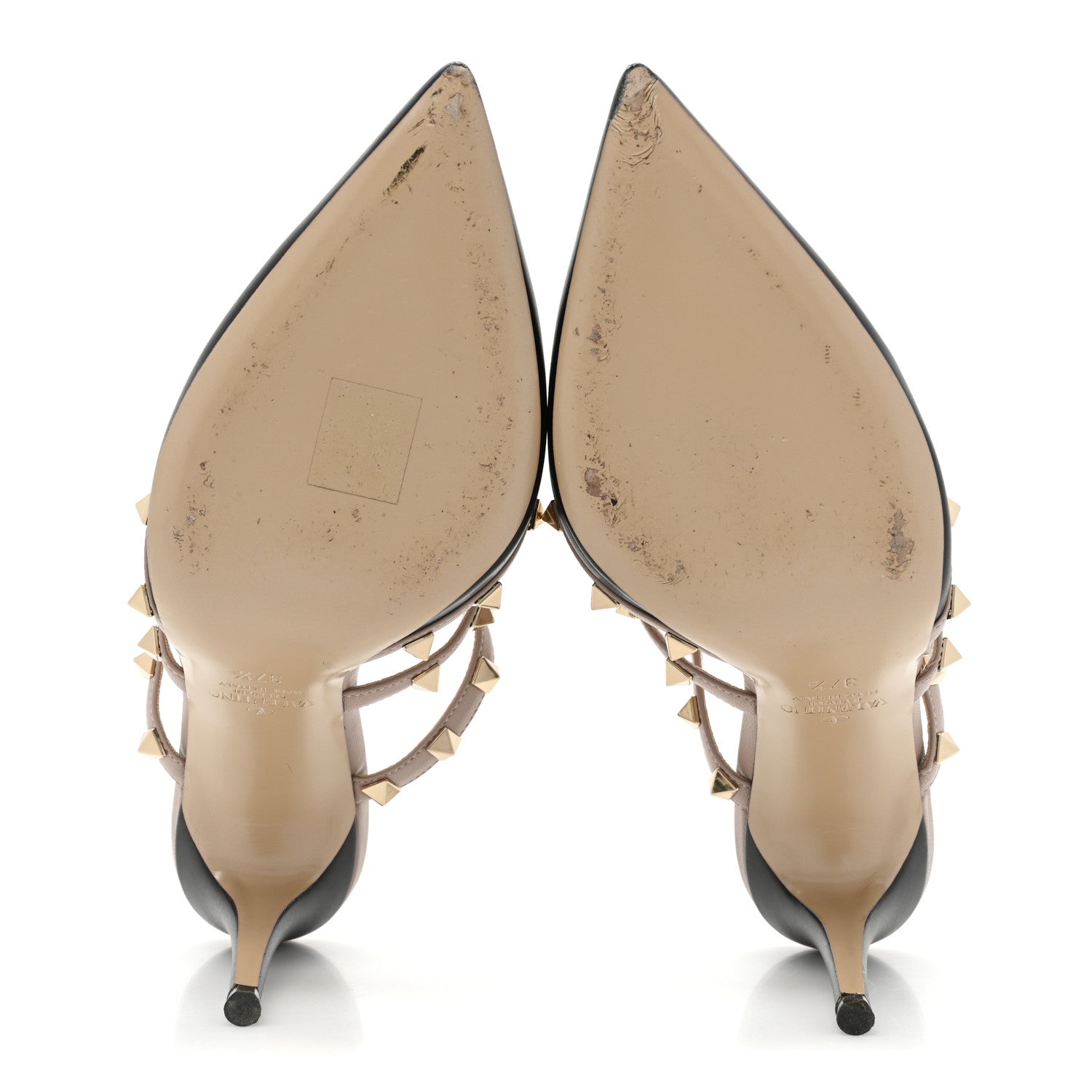 Valentino Garavani Nappa Rockstud 90mm Cage Mules 37.5 Black Poudre 5 of 10