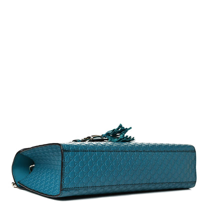 Gucci Soft Microguccissima Medium Emily Chain Shoulder Bag Deep Cobalt 4 of 9