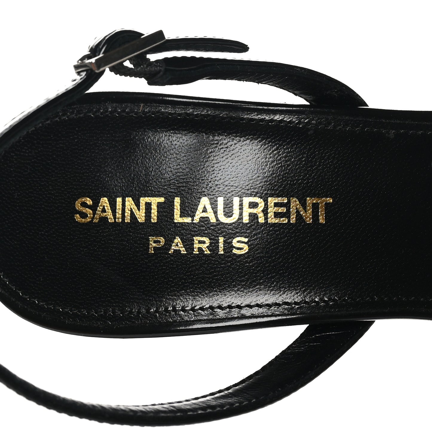 Patent Calfskin Opyum 110 Sandals 37 Black