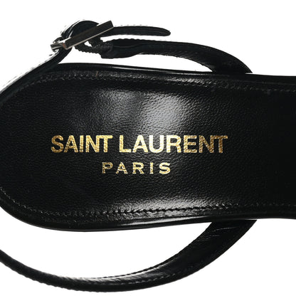 Saint Laurent Patent Calfskin Opyum 110 Sandals 37 Black 7 of 9
