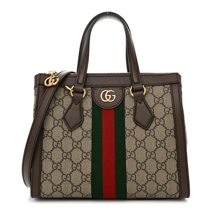 Gucci GG Supreme Monogram Small Ophidia Tote Bag Brown 1 of 12