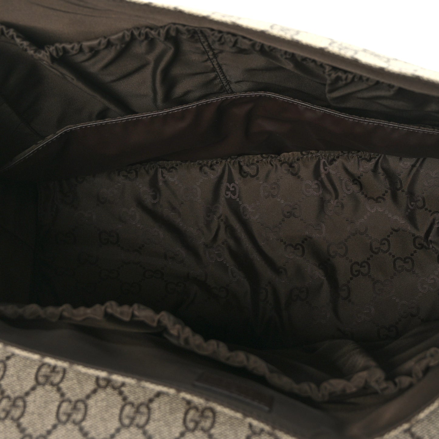 GG Plus Monogram Messenger Diaper Bag Dark Brown
