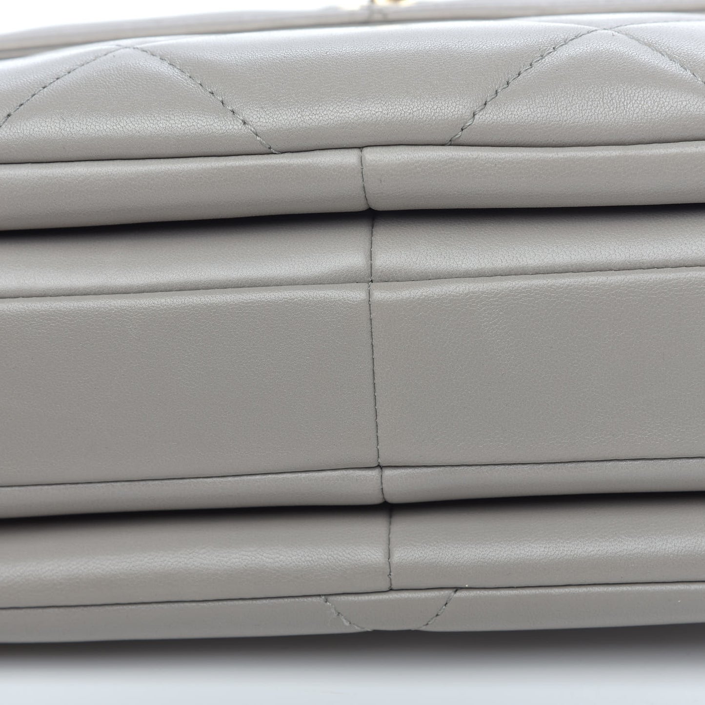Lambskin Quilted Small Trendy CC Top Handle Flap Grey