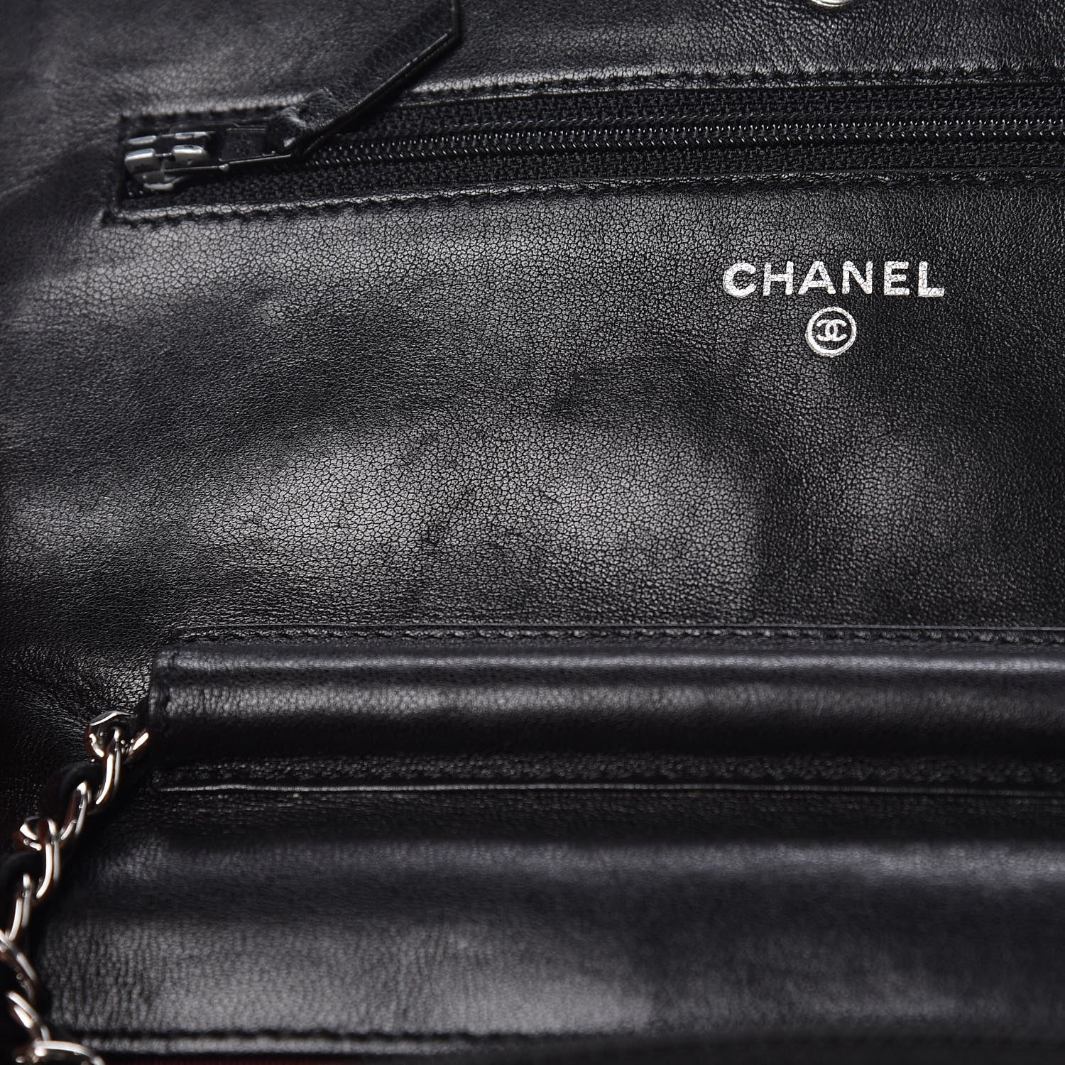 Chanel Lambskin Quilted Wallet On Chain WOC Black 14 of 18