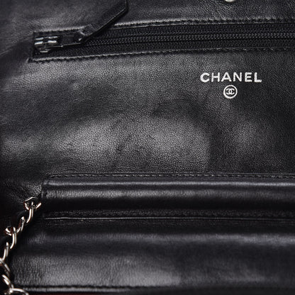 Chanel Lambskin Quilted Wallet On Chain WOC Black 14 of 18