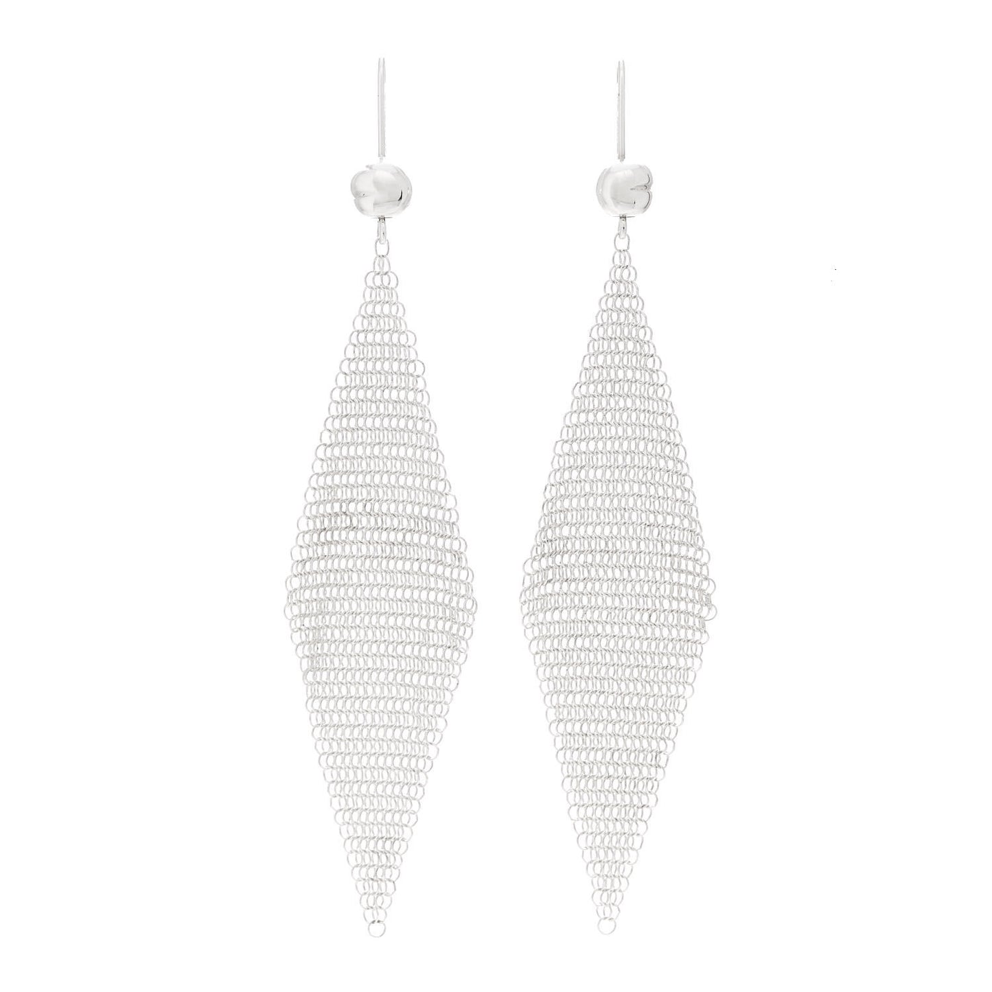 Sterling Silver Elsa Peretti Mesh Earrings