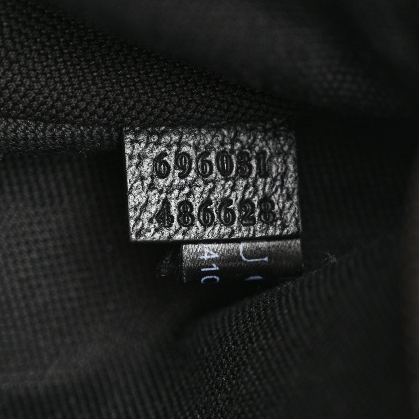 Monogram Jumbo GG Textured Dollar Calfskin Web Belt Bag Black