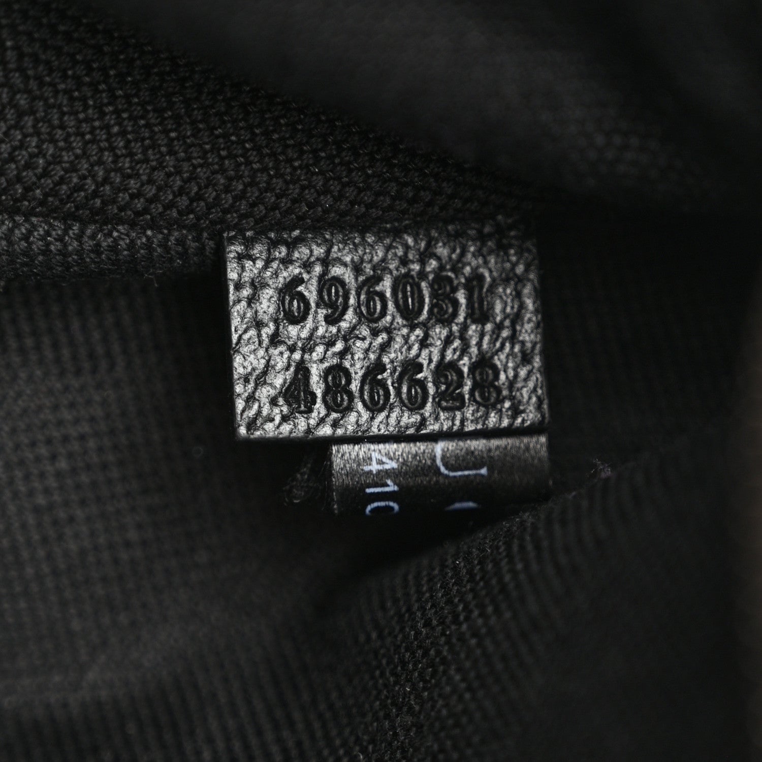 Gucci Monogram Jumbo GG Textured Dollar Calfskin Web Belt Bag Black 6 of 9