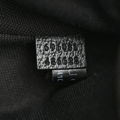 Gucci Monogram Jumbo GG Textured Dollar Calfskin Web Belt Bag Black 6 of 9