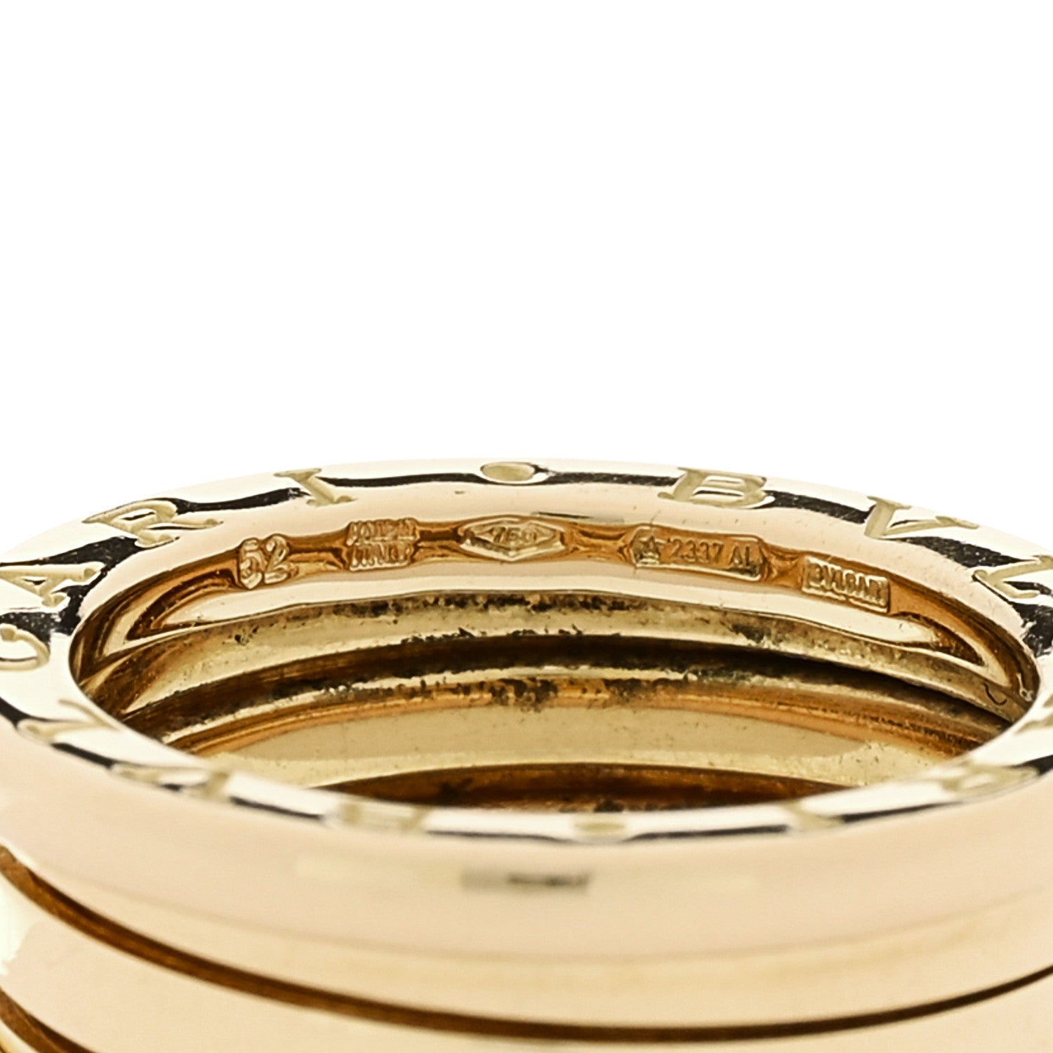 Bulgari 18K Yellow Gold B.Zero1 Three-Band Ring 52 6 4 of 5