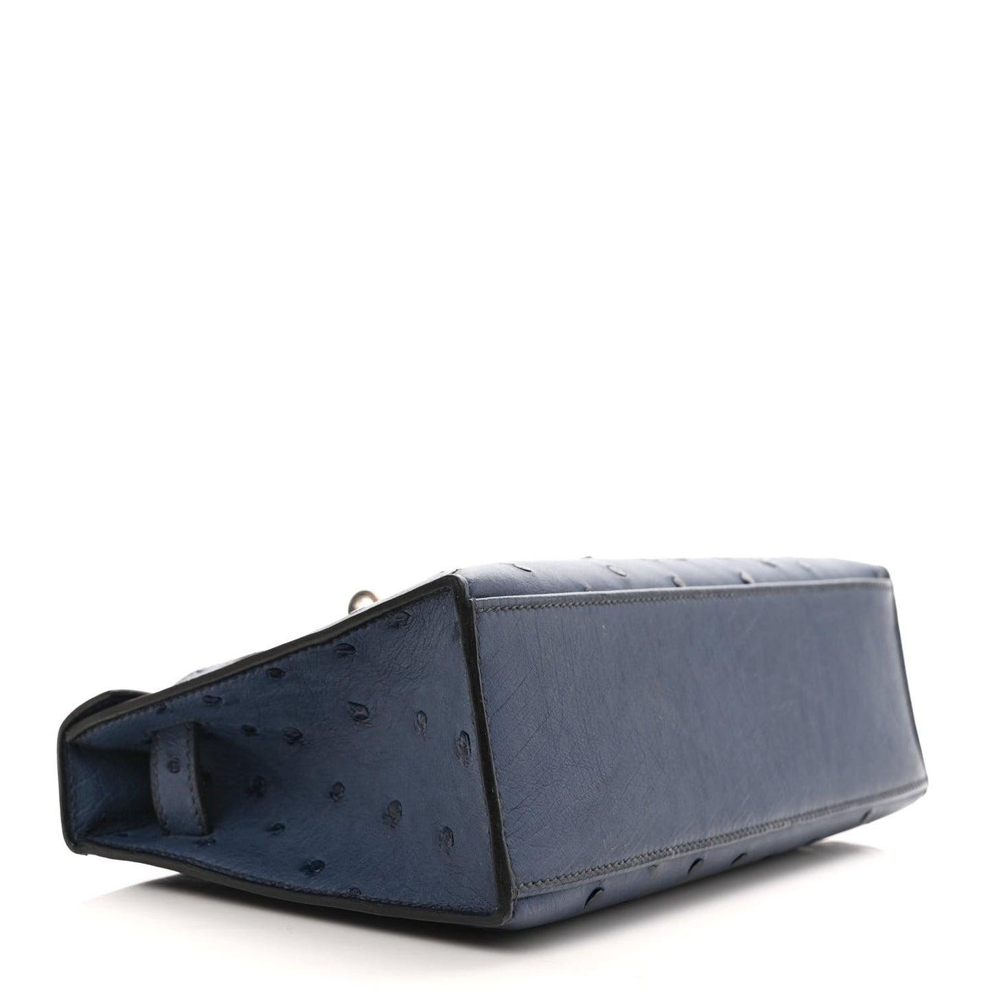 Ostrich Kelly Pochette Bleu Roi