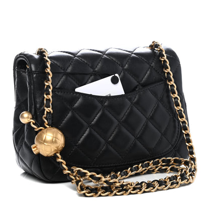 Chanel Lambskin Quilted Mini Pearl Crush Flap Black 2 of 4