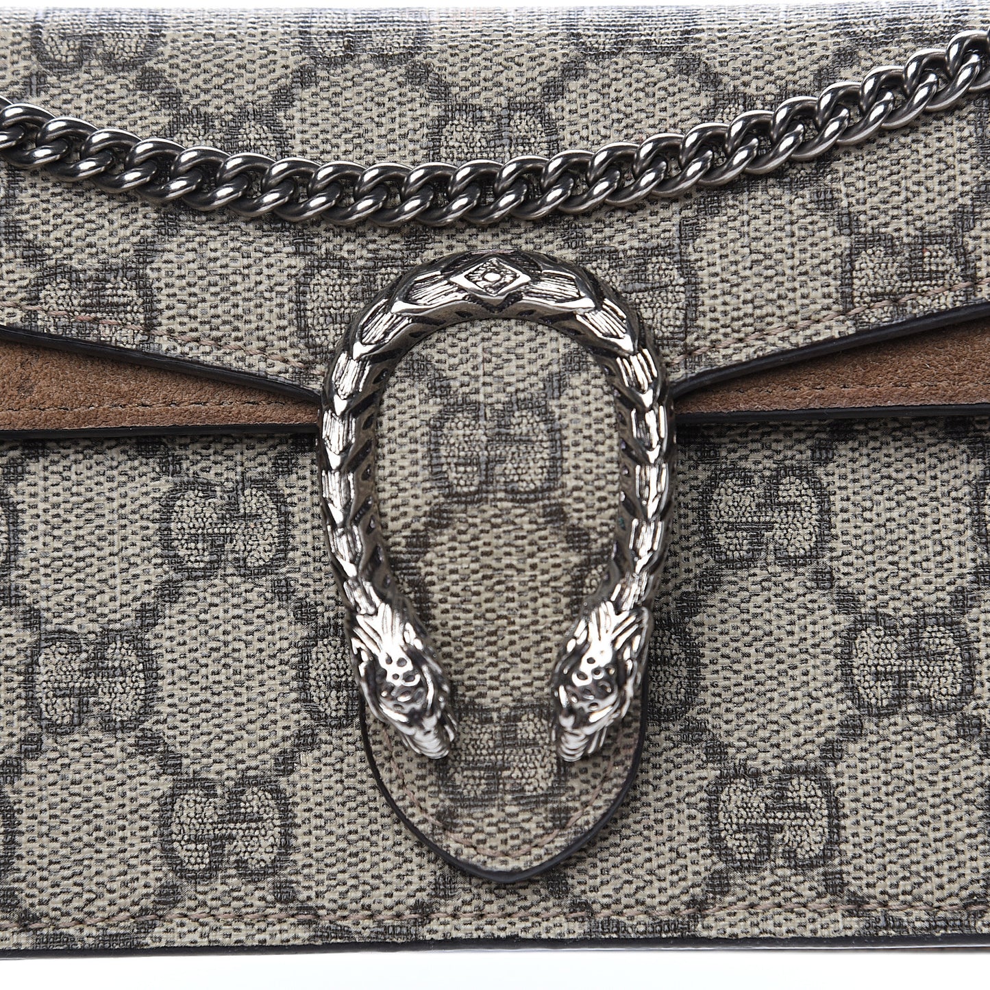 GG Supreme Monogram Super Mini Dionysus Shoulder Bag Taupe