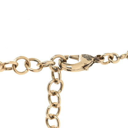 Chanel Pearl Crystal CC Dangle Short Necklace Gold 4 of 5