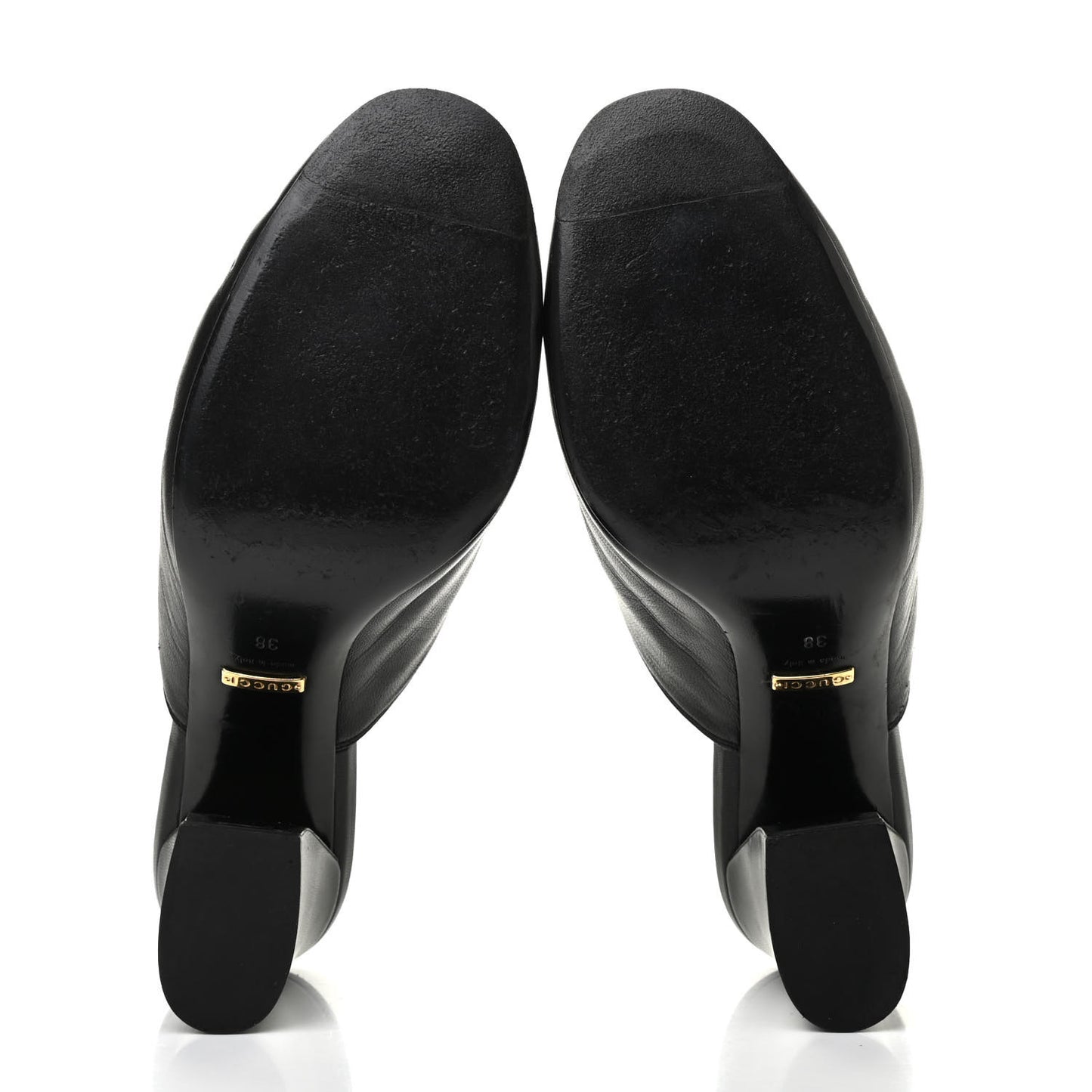 Malaga Kid Horsebit Princetown Mid Heel Mules 38 Black
