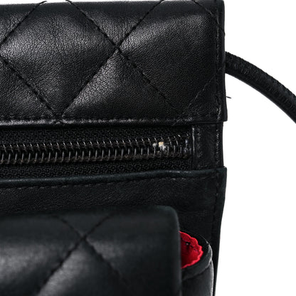 Chanel Calfskin Quilted Cambon Multipocket Shoulder Bag Black 21 of 22