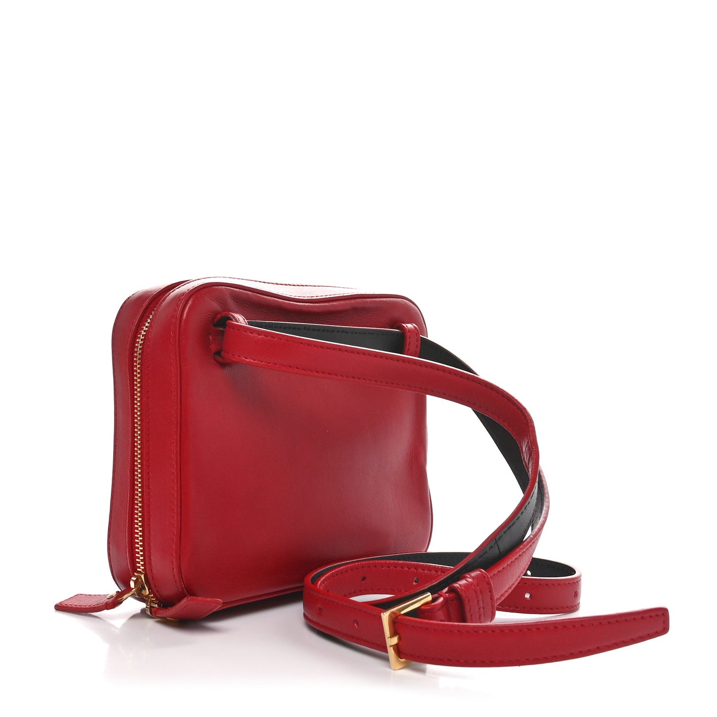 Lambskin Matelasse Vicky Monogram Belt Bag Eros Red