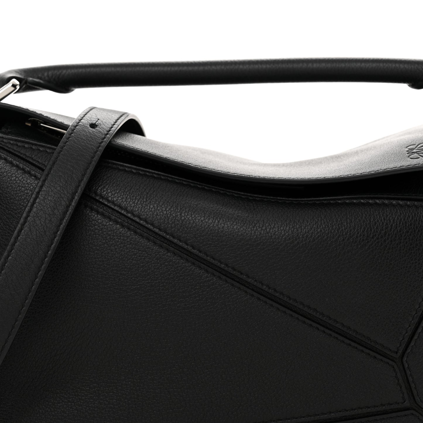 Calfskin Small Puzzle Bag Black