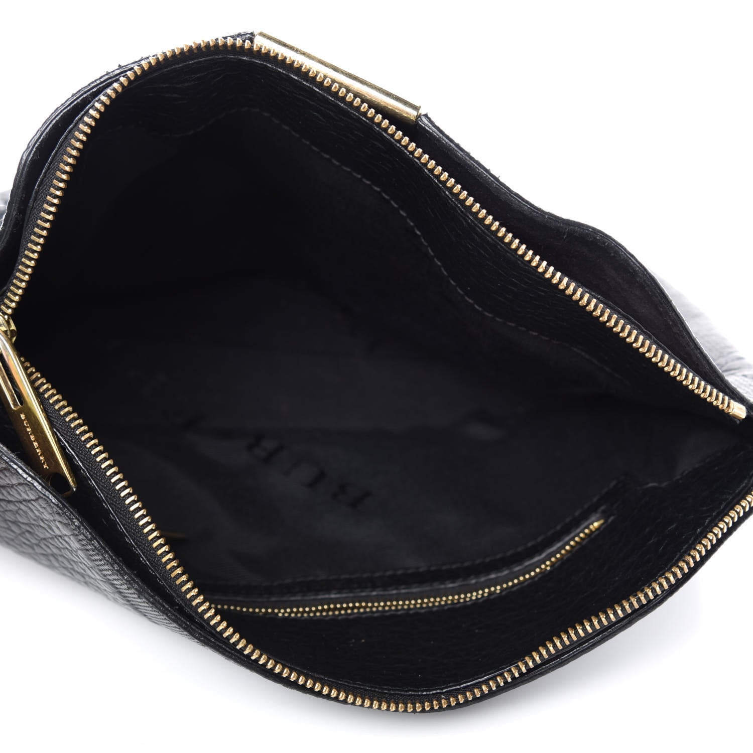 Burberry Signature Grain Calfskin Check Embossed Small Chichester Crossbody Clutch Bag Black 5 of 9