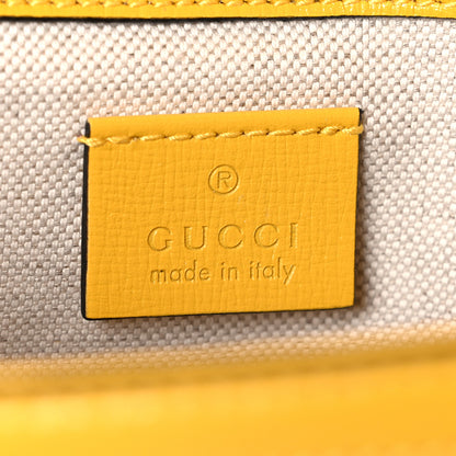 Gucci Azalea Calfskin GG Monogram Bi-Color Debossed Mini Horsebit 1955 Shoulder Bag Dusty Azure Stone Topaz Deep Orange 6 of 10