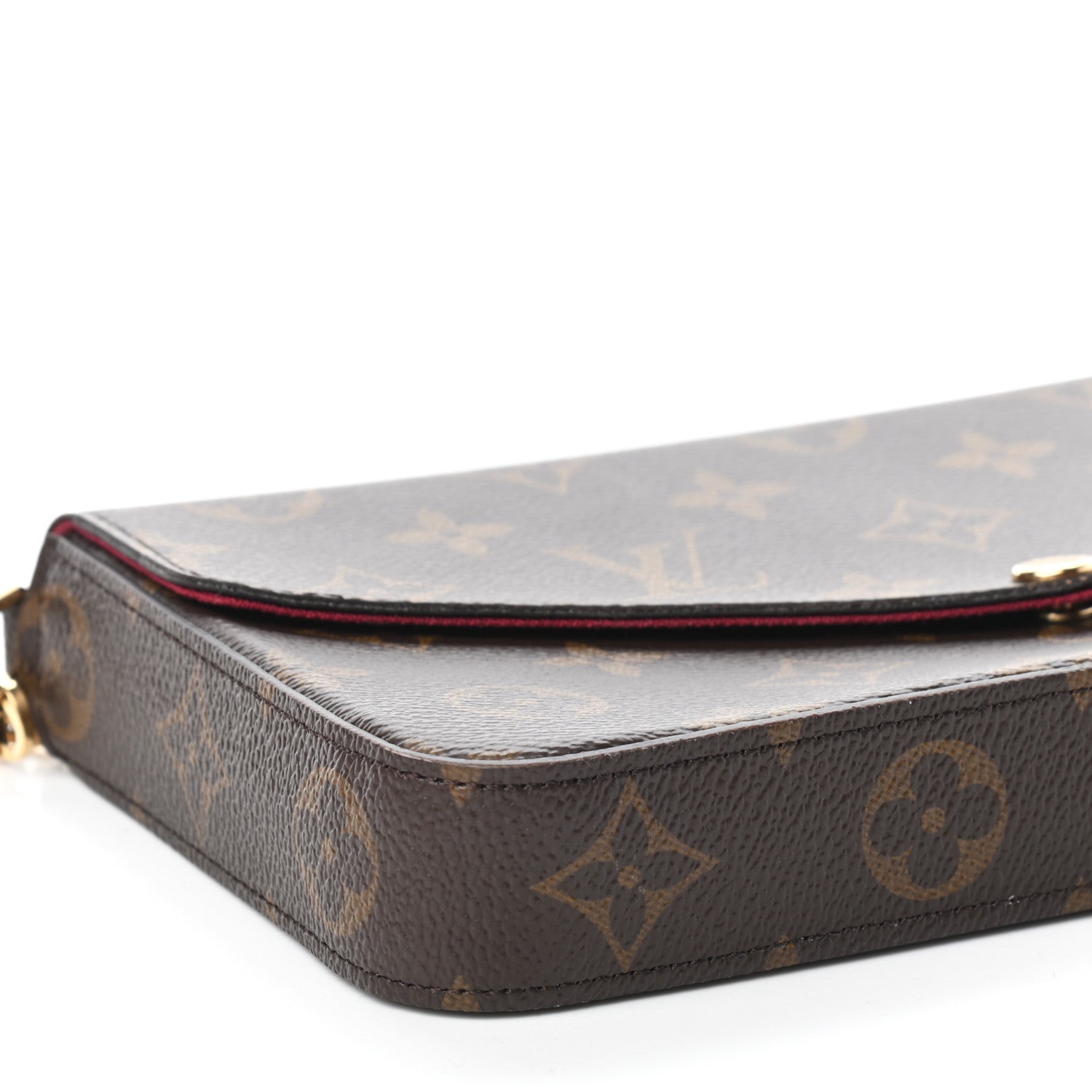 Louis Vuitton Monogram Pochette Felicie Chain Wallet Fuchsia 7 of 10