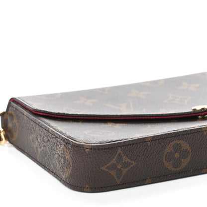 Louis Vuitton Monogram Pochette Felicie Chain Wallet Fuchsia 7 of 10