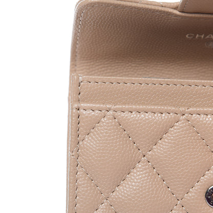 Chanel Caviar Quilted Flap Card Holder Beige 10 of 11