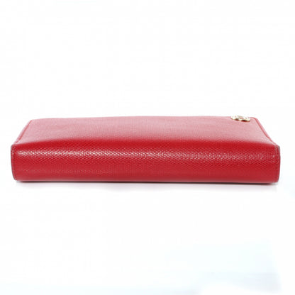 Chanel Textured Calfskin Large Yen Wallet Red 7 of 13