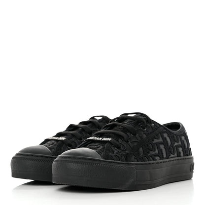 Christian Dior Canvas Oblique Walkin'N'Dior Low Top Sneakers 37 Black 3 of 8