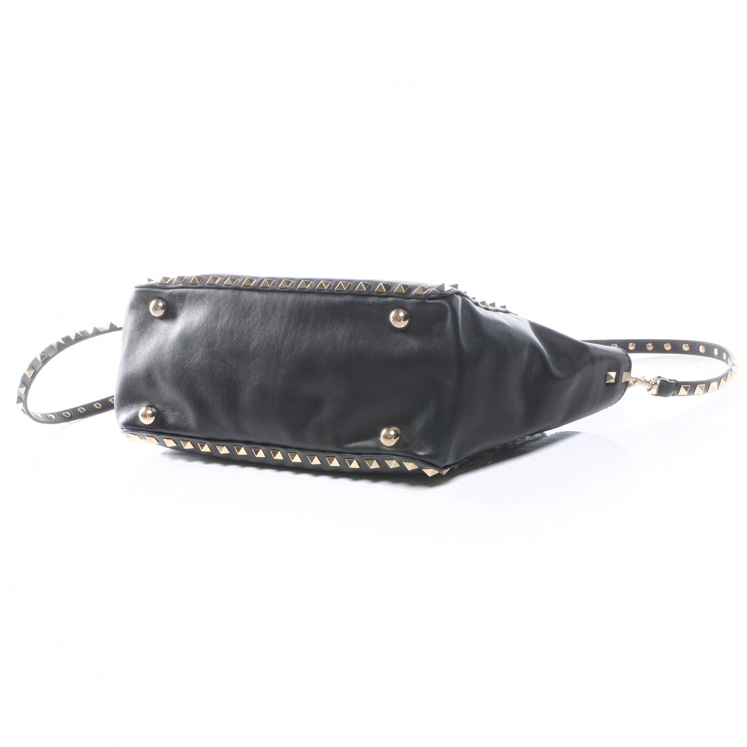 Valentino Garavani Vitello Small Rockstud Tote Black 4 of 6