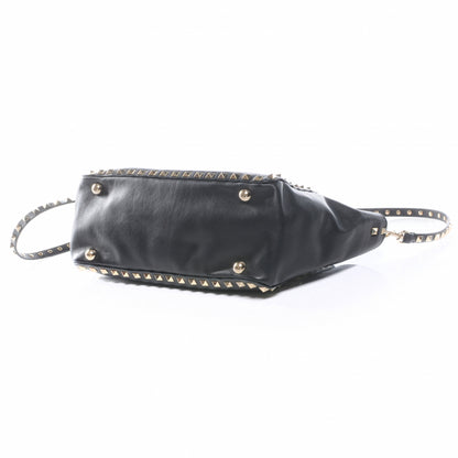 Valentino Garavani Vitello Small Rockstud Tote Black 4 of 6