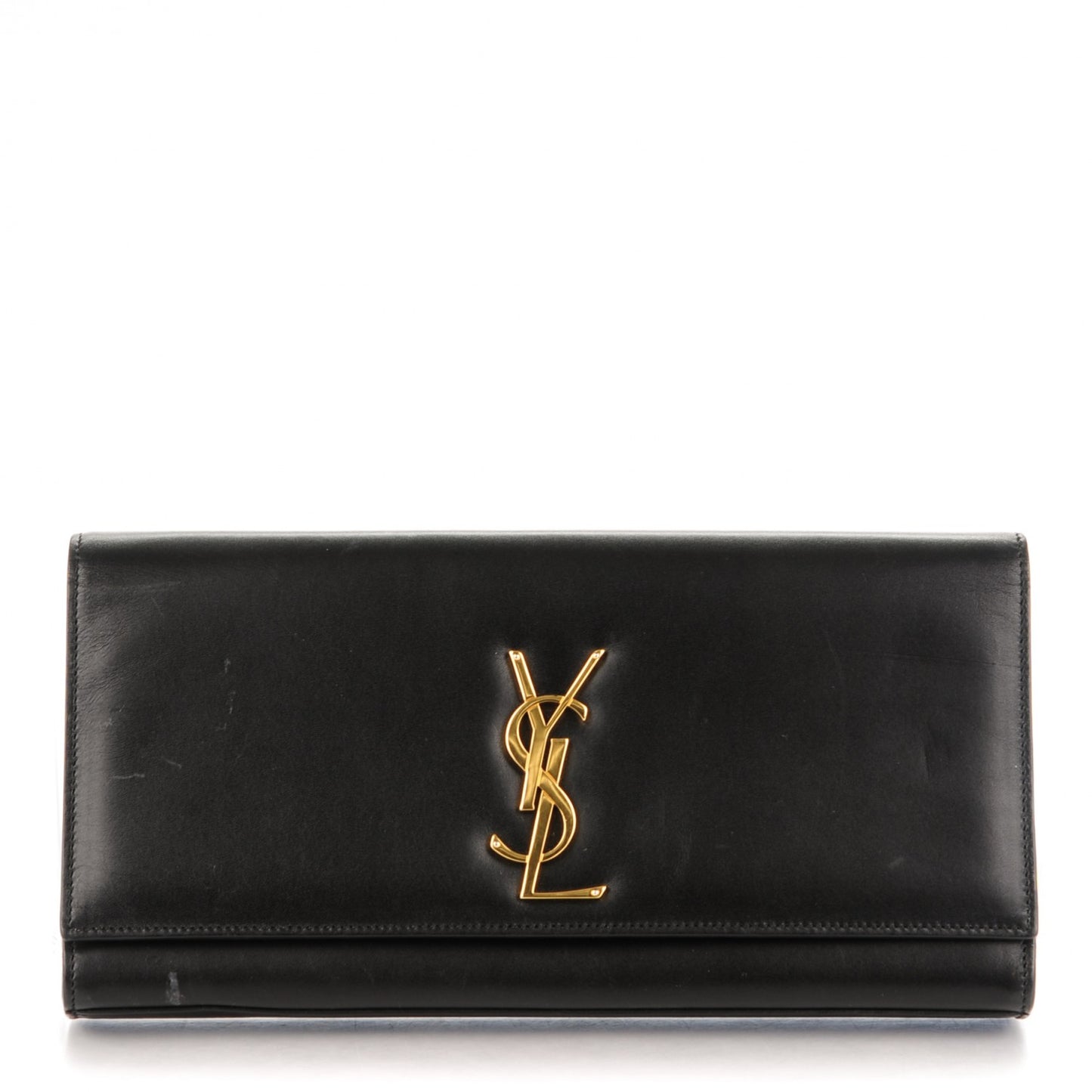 Calfskin Classic Monogram Clutch Black