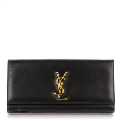 Saint Laurent Calfskin Classic Monogram Clutch Black 1 of 10