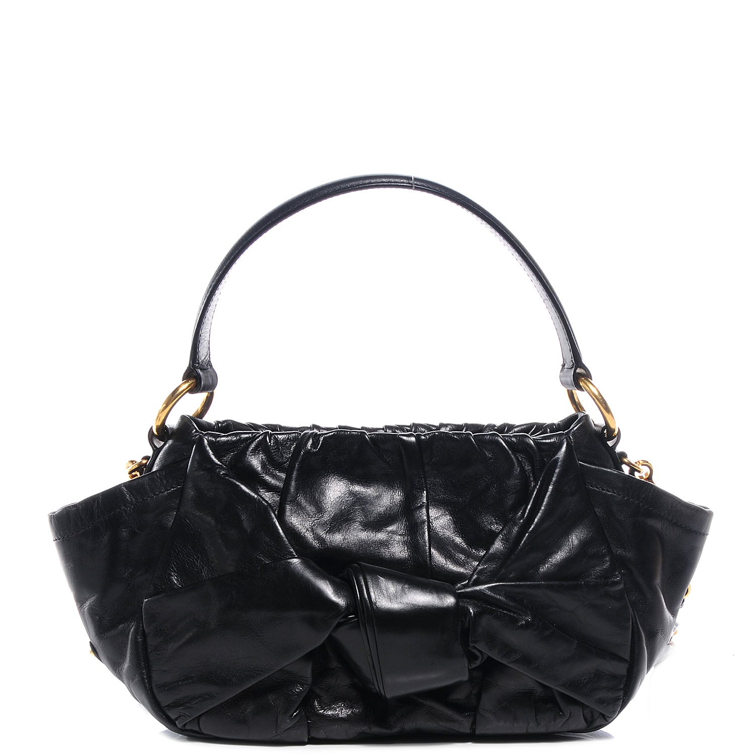 Prada Leather Dressy New Look Shoulder Bag Nero Black 1 of 9