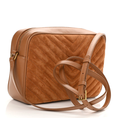 Saint Laurent Suede Matelasse Monogram Lou Camera Bag Cinnamon 3 of 9