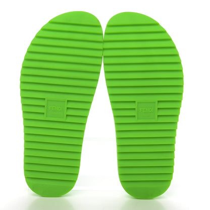 Fendi Rubber Logo Slide Sandals 9 Green 6 of 11