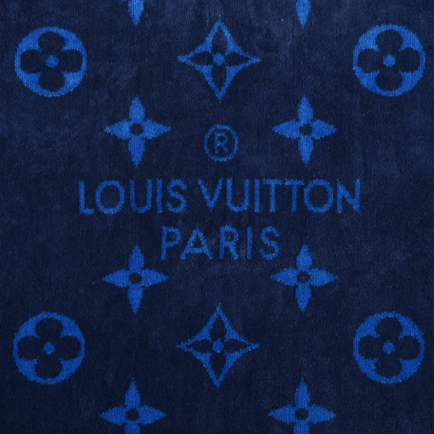 Louis Vuitton Cotton Monogram Beach Towel Blue 3 of 5