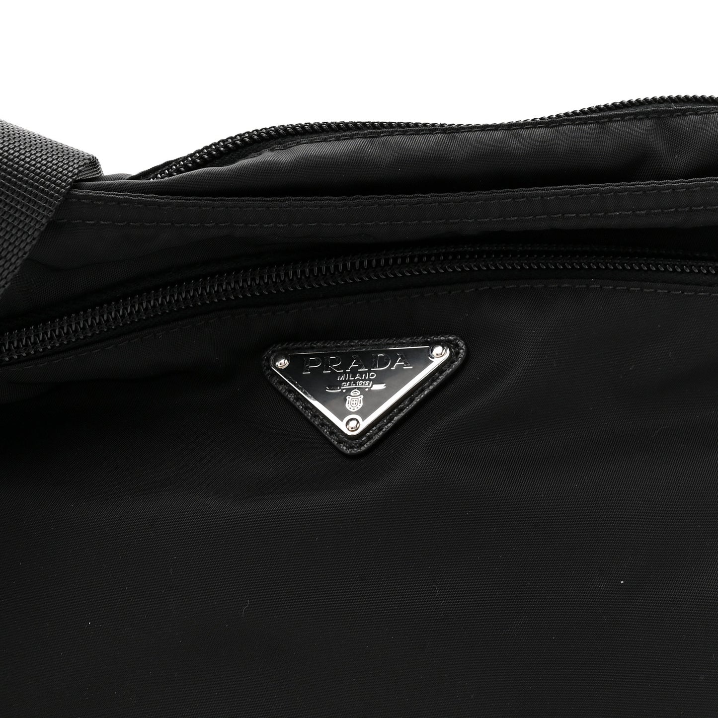 Nylon Vela Flat Messenger Bag Black
