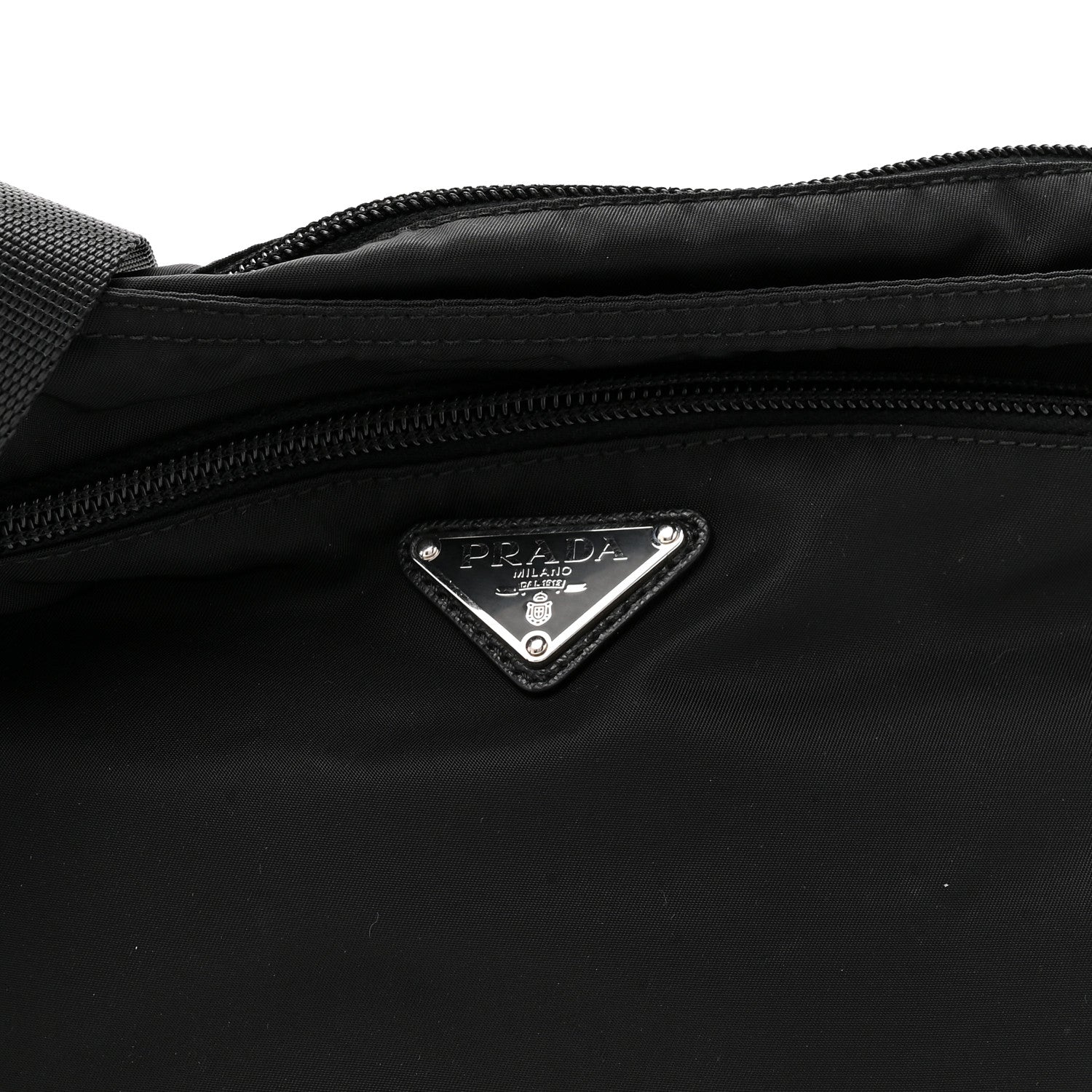 Prada Nylon Vela Flat Messenger Bag Black 7 of 11