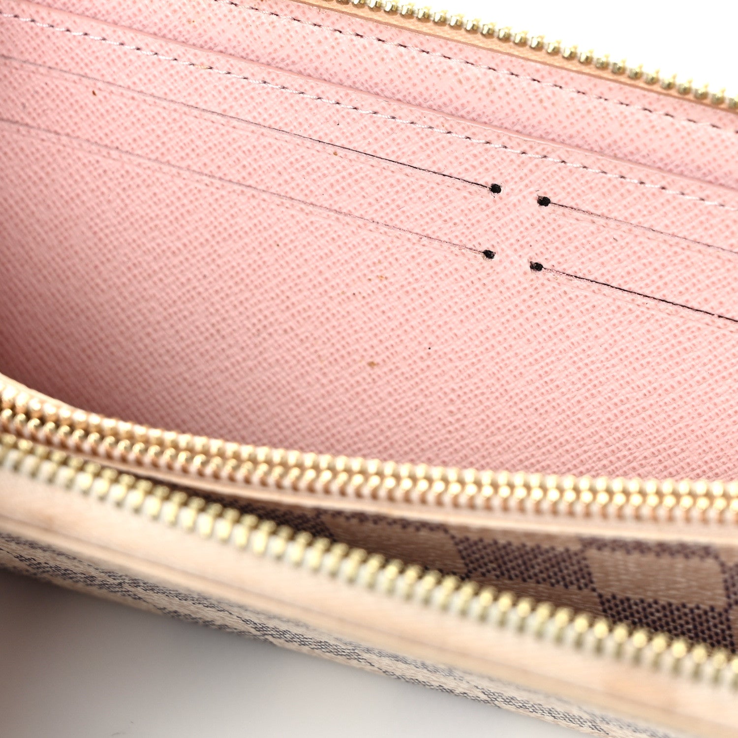 Louis Vuitton Damier Azur Clemence Wallet Rose Ballerine 9 of 10