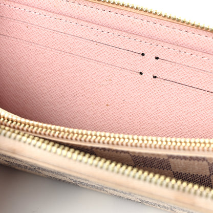 Louis Vuitton Damier Azur Clemence Wallet Rose Ballerine 9 of 10
