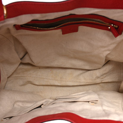 Gucci Pebbled Calfskin Medium Soho Shoulder Bag Tabasco Red 5 of 10