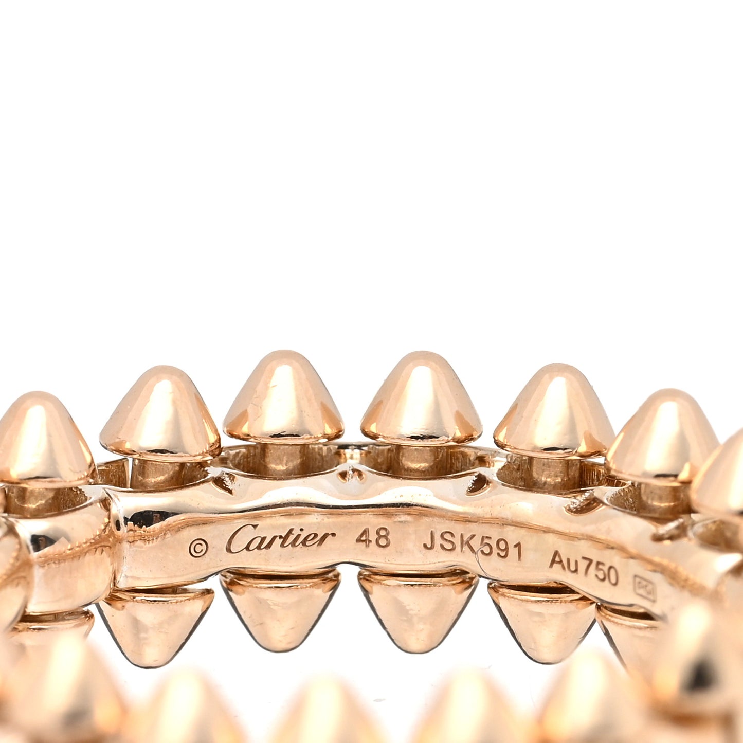 18K Pink Gold SM Clash De Cartier Ring 48 4.5